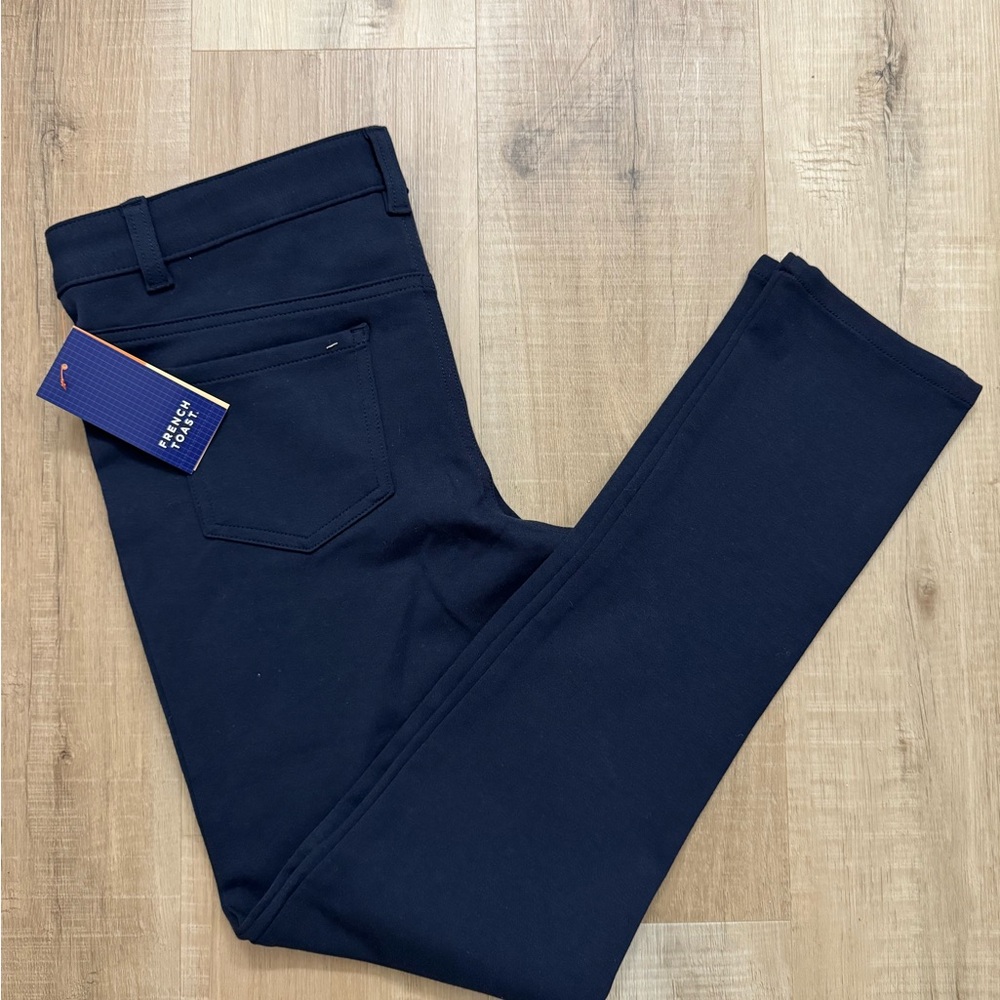 French Toast Youth 16 Navy Skinny School Pants